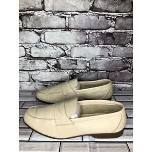 Caporicci Ivory Leather Casual Penny Loafers Driving Shoes Men’s Sz 42EU/9M US